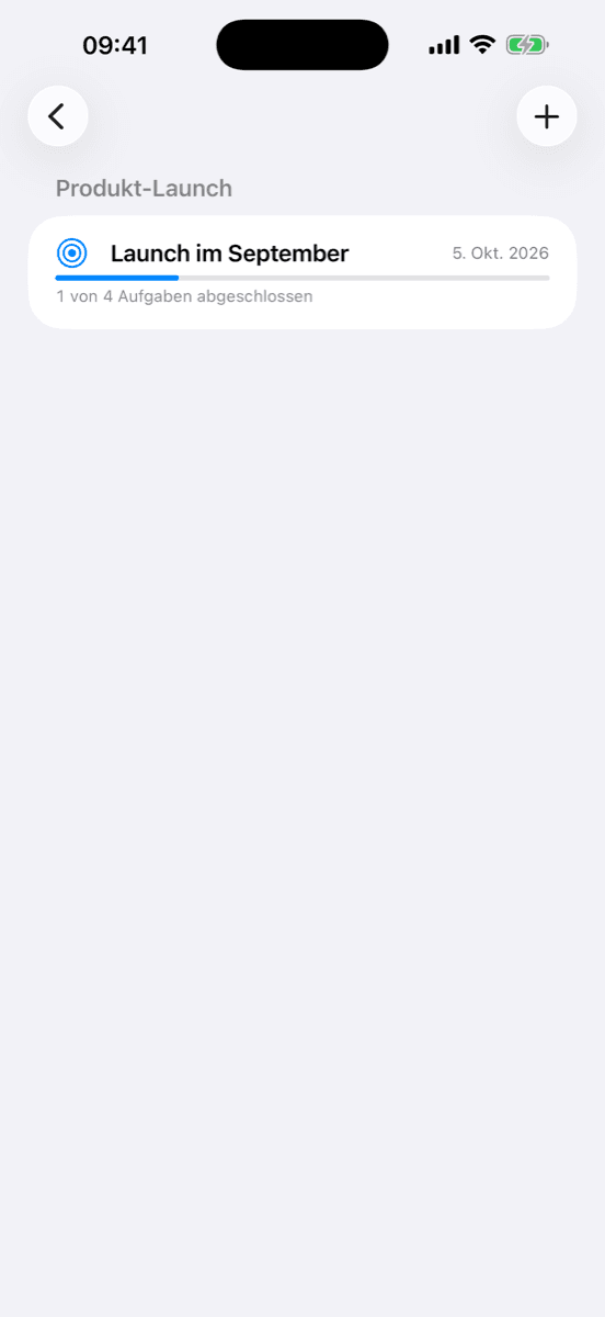 Kanban Planner on iPhone — Goals